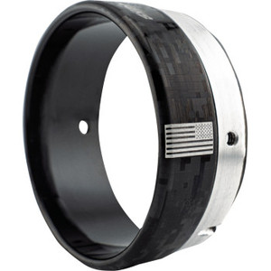 Digital Camo Laser Etched End Cap - Black