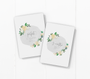 baby milestone card sets  flower motif