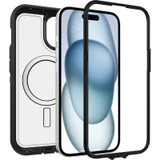 iPhone 16e, iPhone 15, iPhone 14 and iPhone 13 Case | Defender Series XT for MagSafe - Dark Side (Clear/Black)