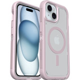 iPhone 16e, iPhone 15, iPhone 14 and iPhone 13 Case | Defender Series XT for MagSafe - Mountain Frost (Clear / Pink)