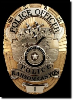 OFFICER Ransom Canyon - Authentic Police Badge - Lawman Badge Company