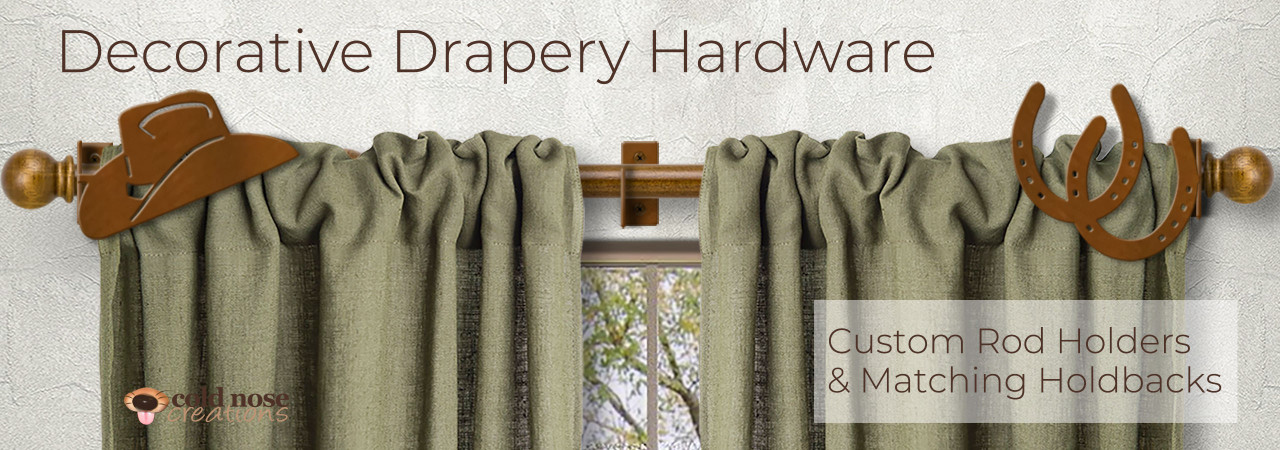 Drapery Rod Holders and Curtain Holdbacks