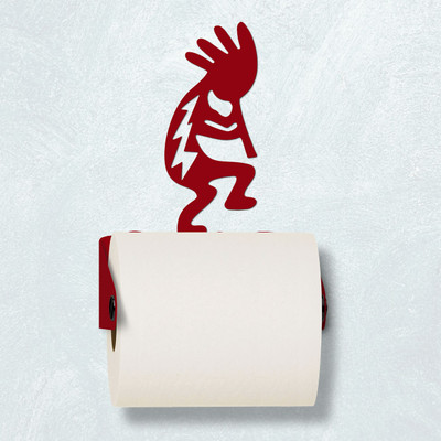Southwestern Theme Kokopelli Wall-Mount Toilet Paper Holder - Choose Color or Paint it Yourself