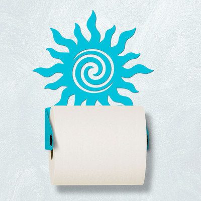 Southwestern Theme Spiral Sun Wall-Mount Toilet Paper Holder - Choose Color or Paint it Yourself