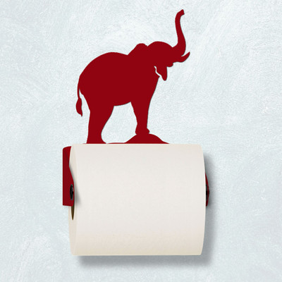 Safari Theme Elephant Wall-Mount Toilet Paper Holder - Choose Color or Paint it Yourself