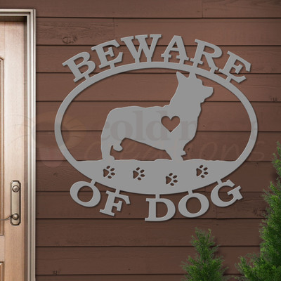 Custom Dog Theme Pembroke Welsh Corgi Custom Text Oval Outdoor Wall Sign - unpainted primer