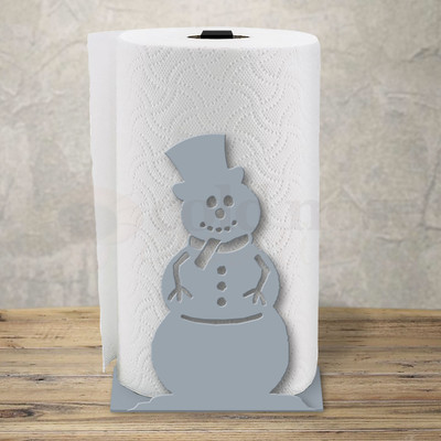 Christmas Decor Top Hat Snowman Upright Paper Towel Holder - Choose Color or Paint it Yourself