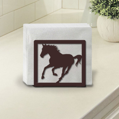 Western Decor Running Horse Upright Metal Napkin Holder - Choose Color or Paint it Yourself