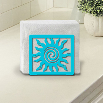 Celestial Theme Sun Upright Metal Napkin Holder - Choose Color or Paint it Yourself