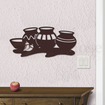 Southwest Decor Chili Pots Metal Wall Art - Large Size