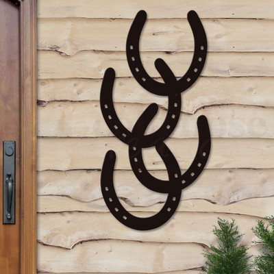 Western Decor Horseshoes Metal Wall Art - XXL Size
