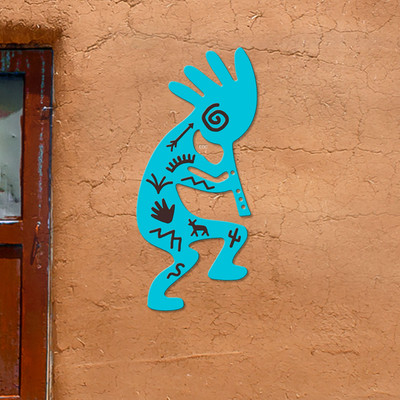 Southwest Decor 40in Blue Kokopelli Tales Gallery Collection Wall Art