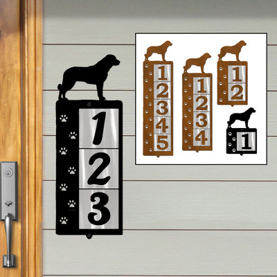 Dog Breed Anatolian Shepherd Reflective Address Number Tiles - Choose Color and Size