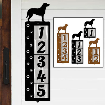 Dog Breed Chesapeake Bay Retriever Reflective Address Number Tiles - Choose Color and Size