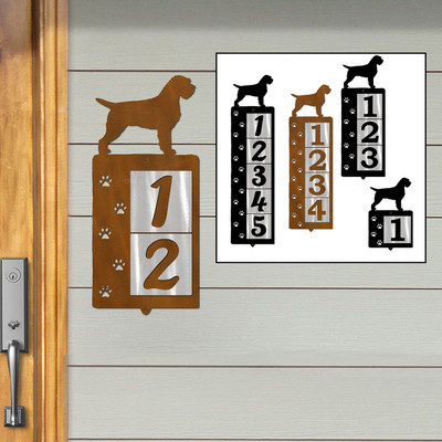 Dog Breed Wirehaired Pointing Griffon Reflective Address Number Tiles - Choose Color and Size