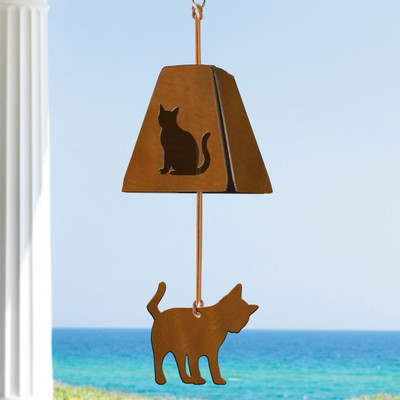 Cat Theme Cats Rustic Metal Wind Chimes