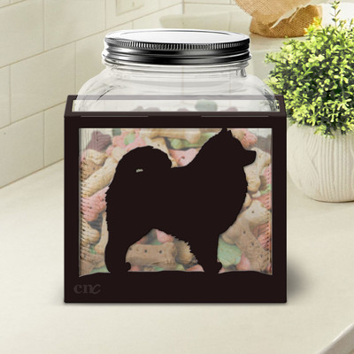Samoyed Large Dog Treat Jar: Choose Color or DIY Paint