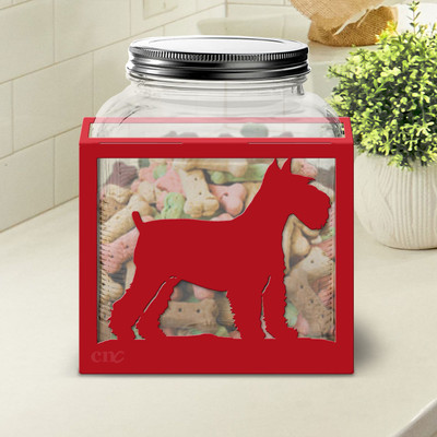 Schnauzer Large Dog Treat Jar: Choose Color or DIY Paint