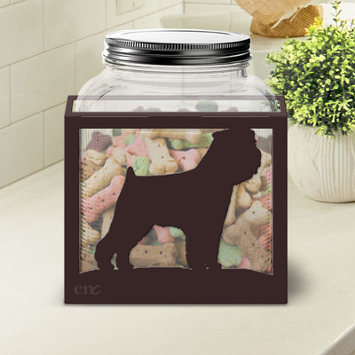 Brussels Griffon Large Dog Treat Jar: Choose Color or DIY Paint
