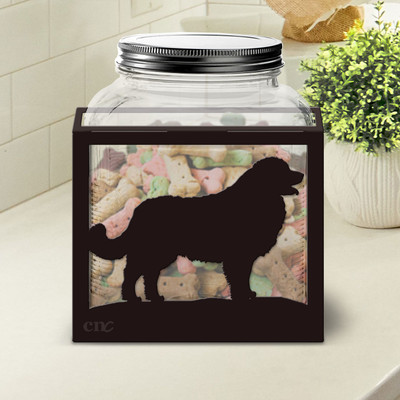 Leonberger Large Dog Treat Jar: Choose Color or DIY Paint