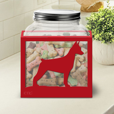 Miniature Pinscher Large Dog Treat Jar: Choose Color or DIY Paint