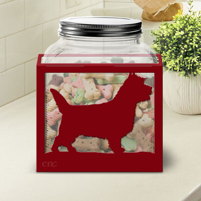 Cairn Terrier Large Dog Treat Jar: Choose Color or DIY Paint