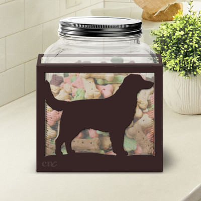 Golden Retriever Large Dog Treat Jar: Choose Color or DIY Paint