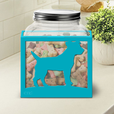 Jack Russell Large Dog Treat Jar: Choose Color or DIY Paint