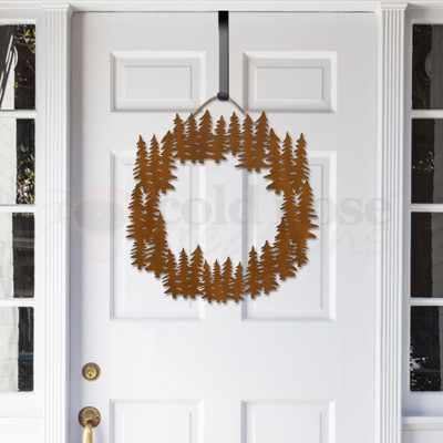 Pine Trees Metal Wreath-rt-main