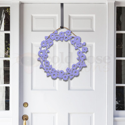 Flower Vine Metal Wreath-fl-main