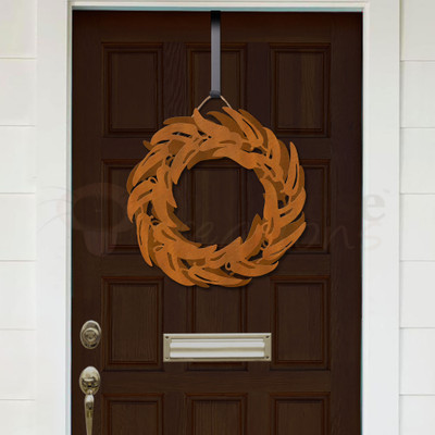 Rust Chili Peppers Metal Wreath-two-tone