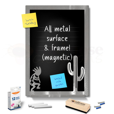 Kokopelli Scene Metal Chalkboard Set - large size