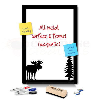 Moose Scene Metal Whiteboard Set - large size
