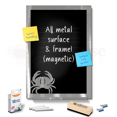 Lone Crab Metal Chalkboard Set - large size
