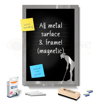 Woman Golfer Metal Chalkboard Set - large size