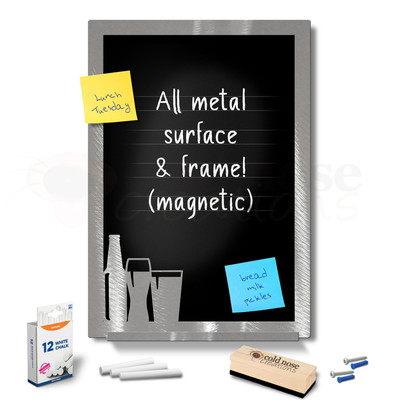 Beer Glasses Metal Chalkboard Set - large size