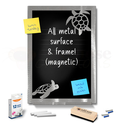 Sea Turtles Metal Chalkboard Set - large size