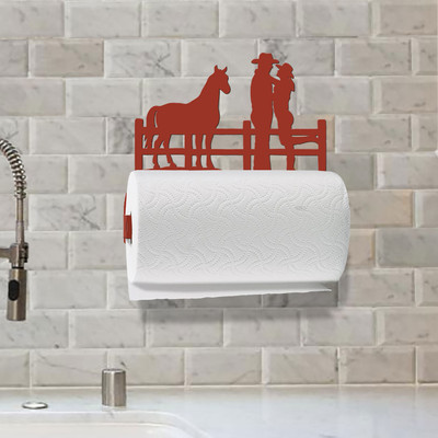 Cowboy Corral Wall Mount Paper Towel Holder - Mounted Example