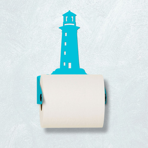 Nautical Theme Lighthouse Wall-Mount Toilet Paper Holder - Choose Color or Paint it Yourself