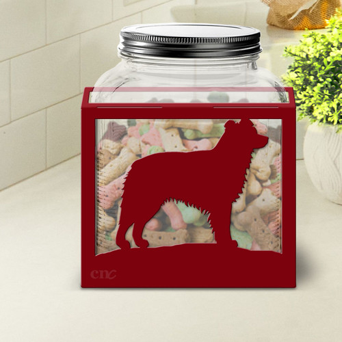 Australian Shepherd Large Dog Treat Jar: Choose Color or DIY Paint
