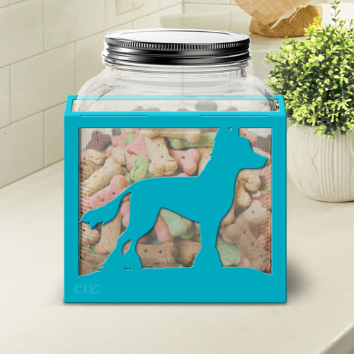 Chinese Crested Large Dog Treat Jar: Choose Color or DIY Paint