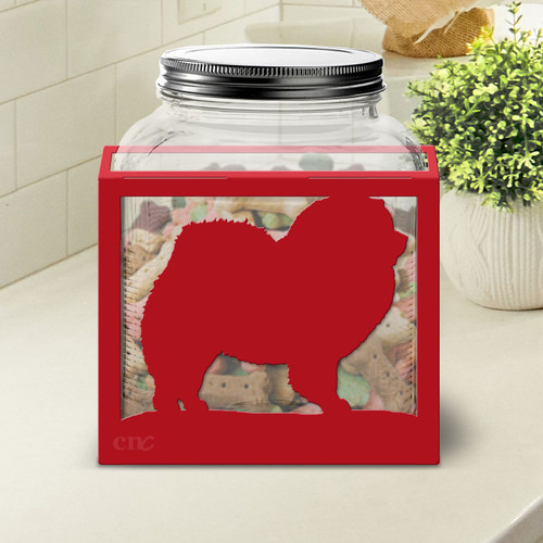 Chow Chow Large Dog Treat Jar: Choose Color or DIY Paint