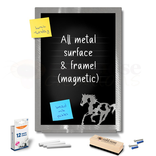 Paint Horse Metal Chalkboard Set - large size