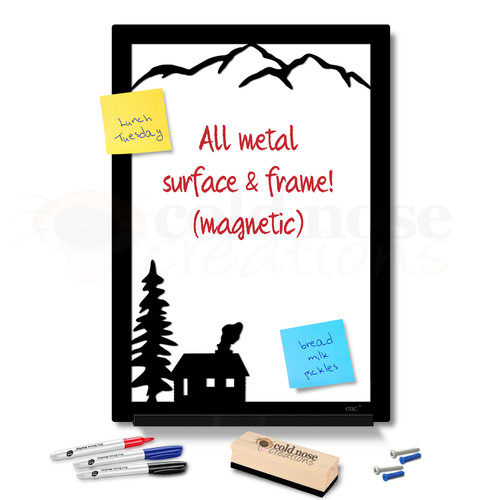 Mountin Cabin Metal Whiteboard Set - large size