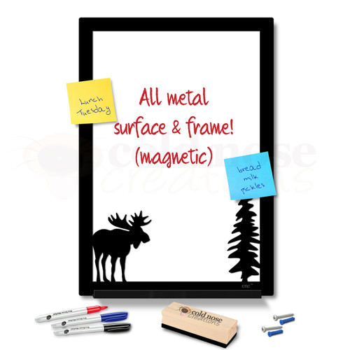 Moose Scene Metal Whiteboard Set - large size