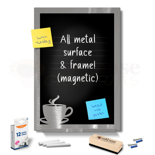 Java Cup Metal Chalkboard Set - large size
