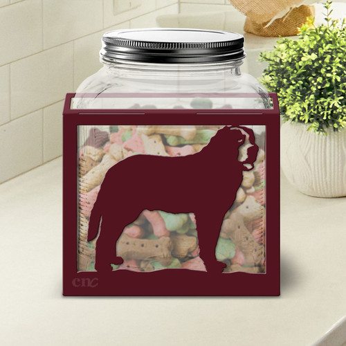 Saint Bernard Large Dog Treat Jar: Choose Color or DIY Paint