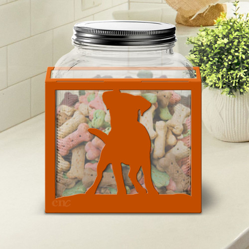 Mixed Breed Rescue Large Dog Treat Jar: Choose Color or DIY Paint