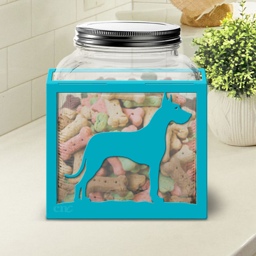 Great Dane Large Dog Treat Jar: Choose Color or DIY Paint