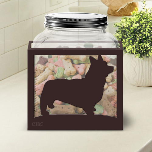 Pembroke Welsh Corgi Large Dog Treat Jar: Choose Color or DIY Paint
